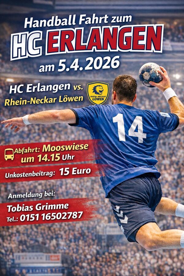 Die Handballabteilung des TuS Feuchtwangen fährt zum HC Erlangen