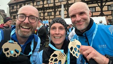 Die Triathleten beim Hügelrun in Spalt 2005